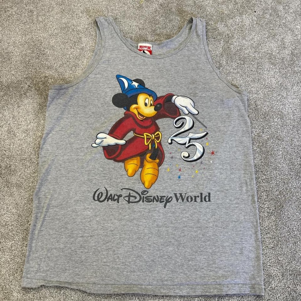 Vintage 90s Walt Disney World Tank Top USA Made University Style Graphic